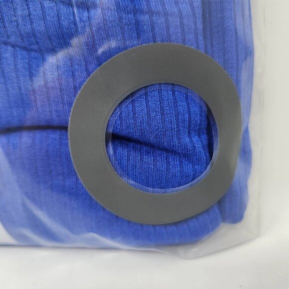 Time and Tru Maternity Short Sleeve Dress Size S Blue Scoop Neck Side Ruching - Picture 4 of 8